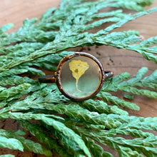 Load image into Gallery viewer, Yellow Petal Copper Ring - Size 4 1/2

