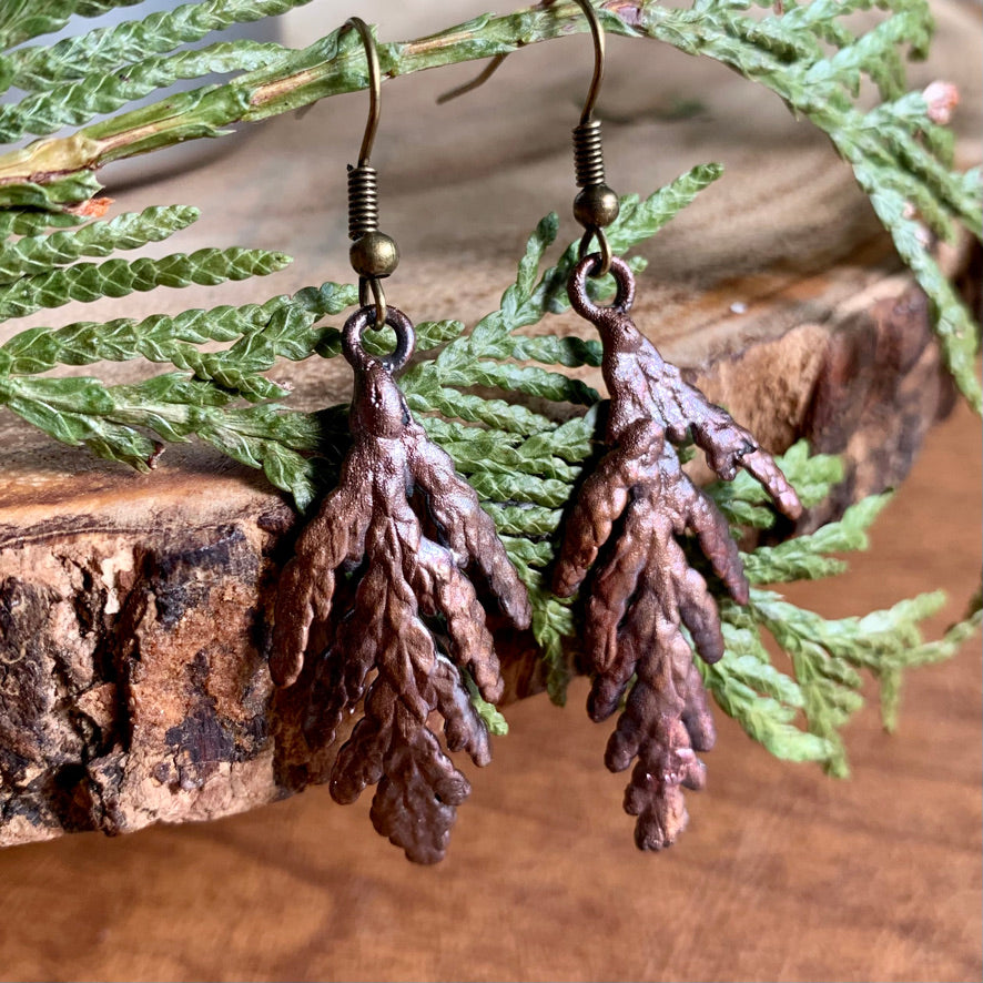 Copper Cedar Earrings