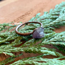Load image into Gallery viewer, Amethyst Copper Ring - Size 6 1/2
